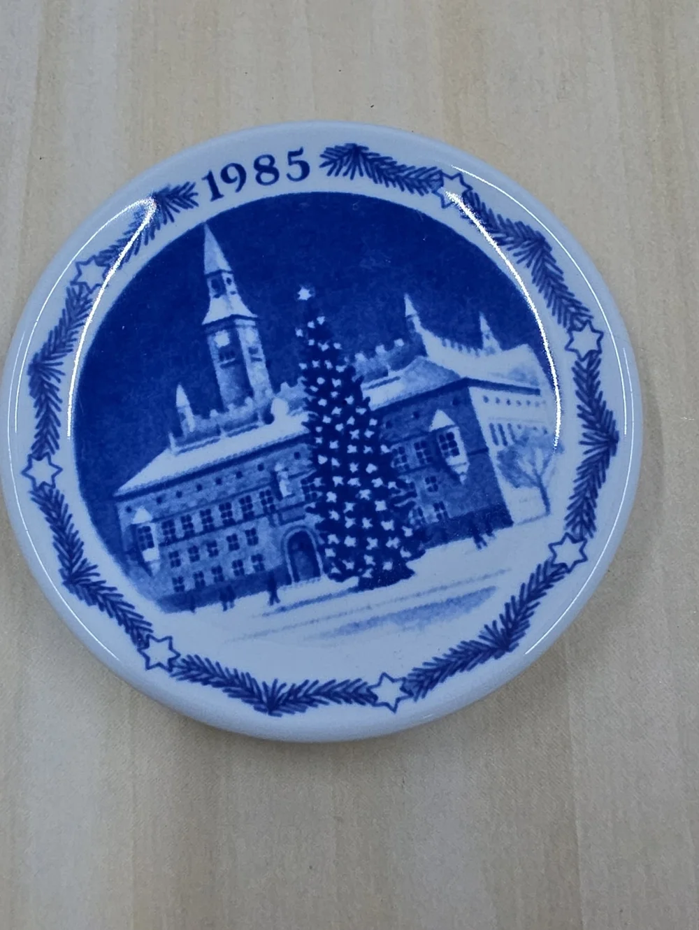 Royal Copenhagen 1985 Annual Ornament Townhall Of Copenhagen Denmark